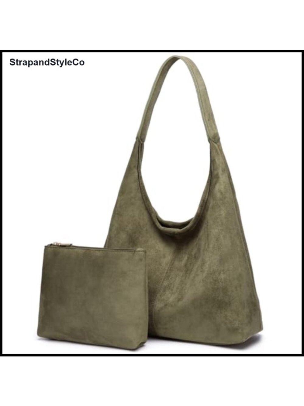 Slouchy Hobo Shoulder Bag Soft PU Leather Tote for Work Travel
